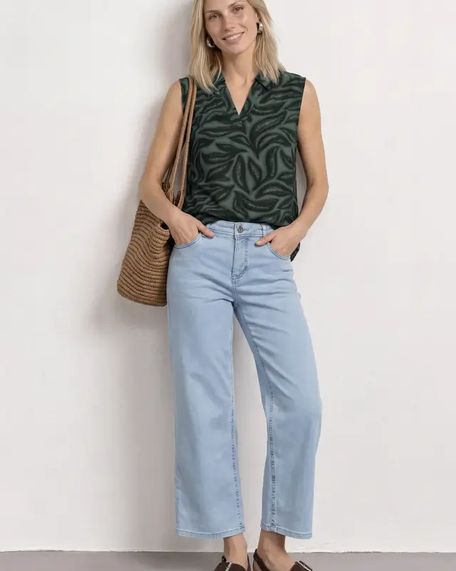 Street One Top mit Print - Deep Bound Green