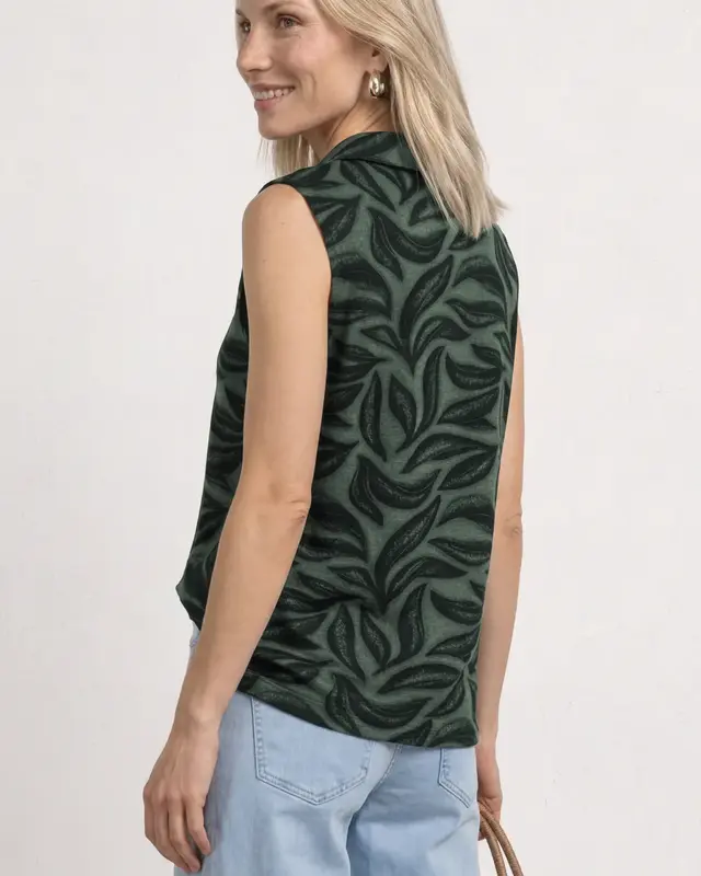 Street One Top met Print - Deep Bound Green
