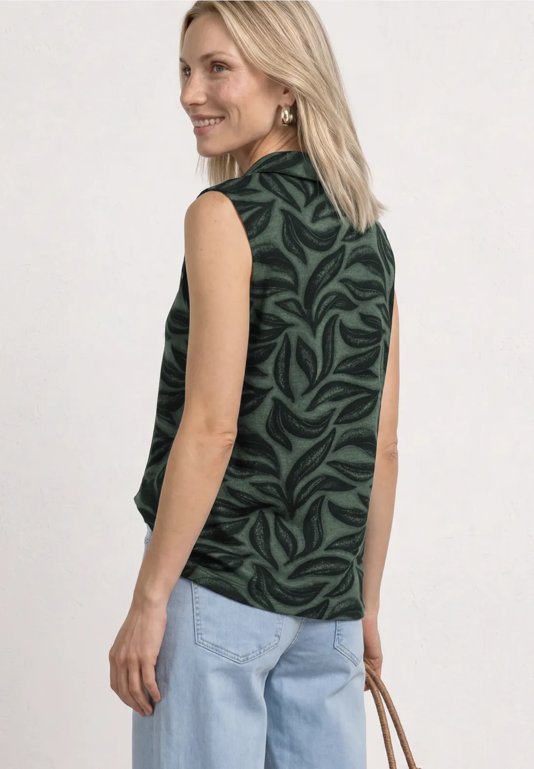 Street One Top mit Print - Deep Bound Green