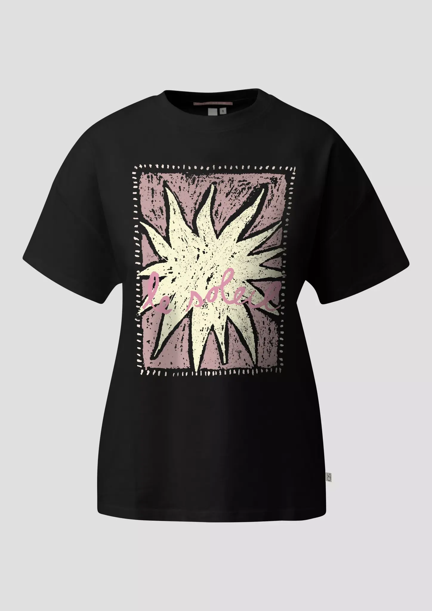 QS by S. Oliver T-Shirt Frontprint - Black
