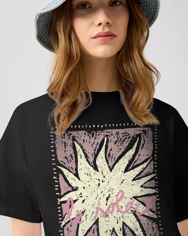 QS by S. Oliver T-Shirt Frontprint - Black