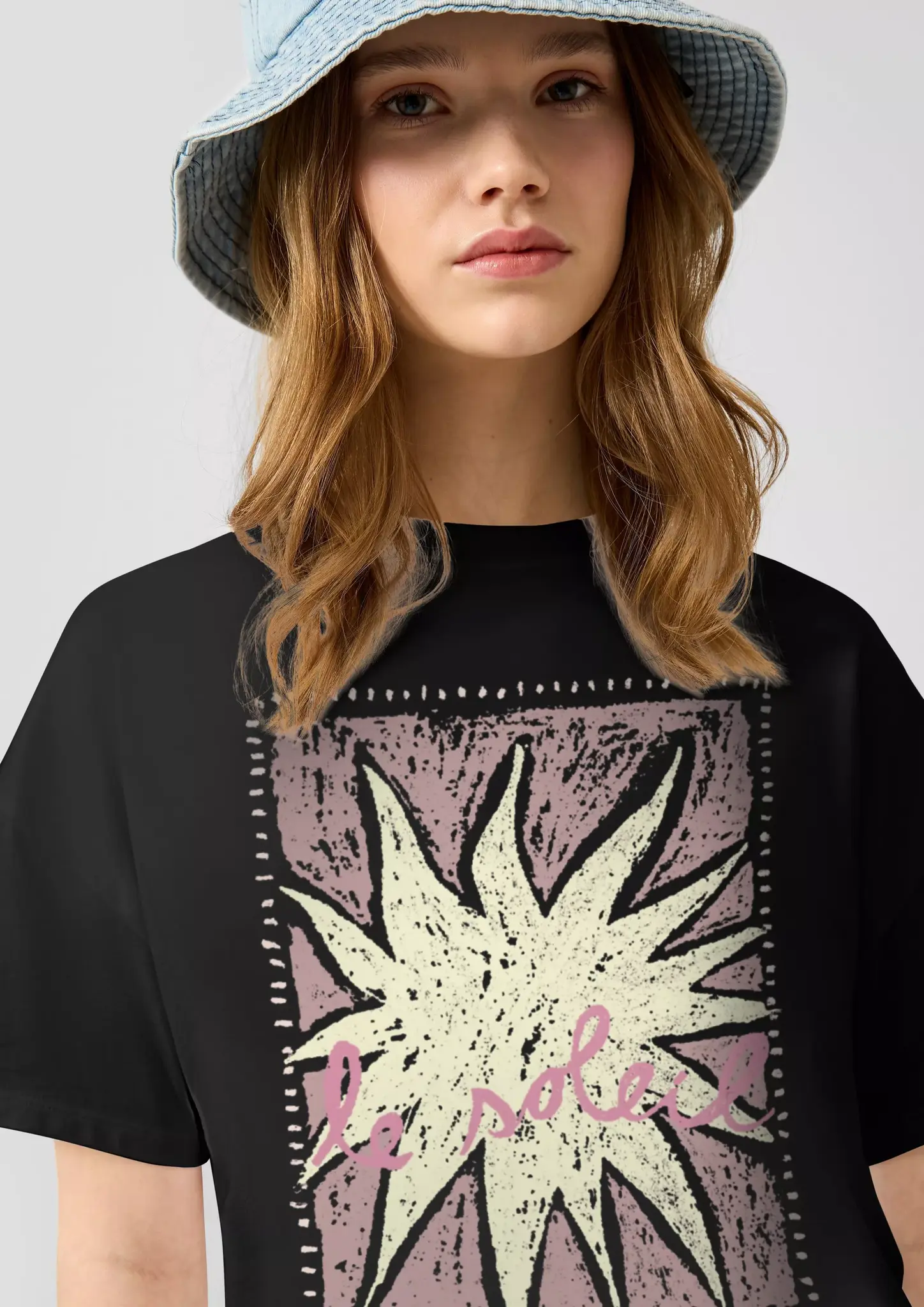 QS by S. Oliver T-Shirt Frontprint - Black