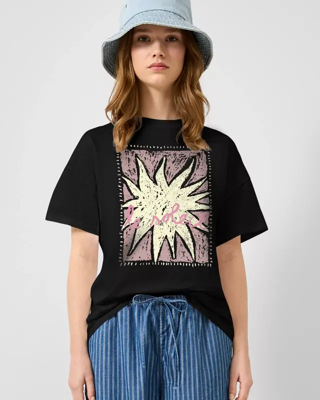 QS by S. Oliver T-Shirt Frontprint - Black