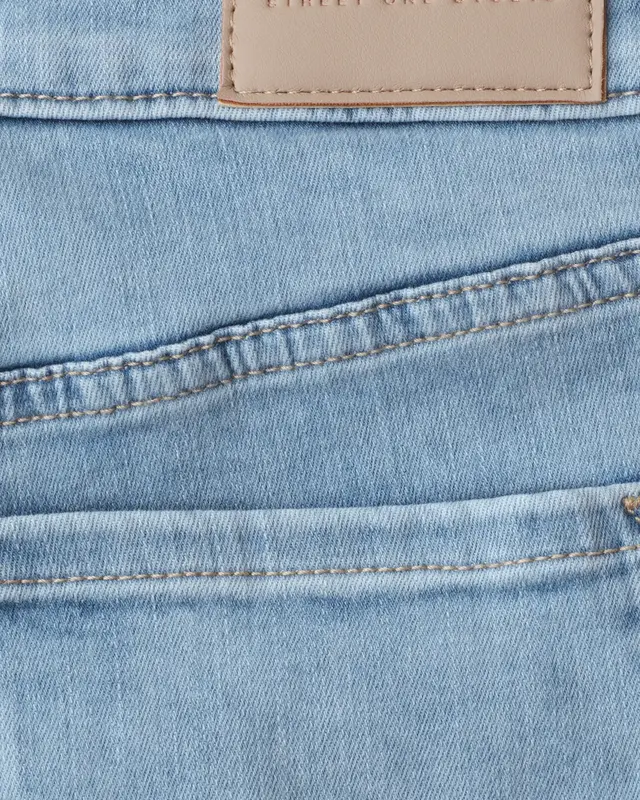 Street One Studio Straight Leg Denim Short - Light Blue Random Washed