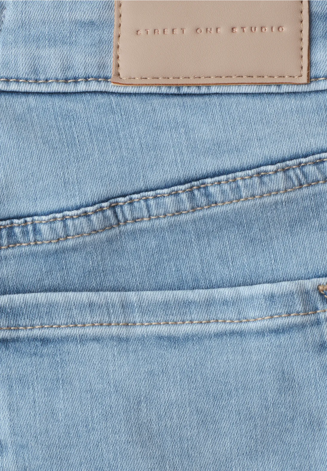 Street One Studio Straight Leg Denim Short - Light Blue Random Washed