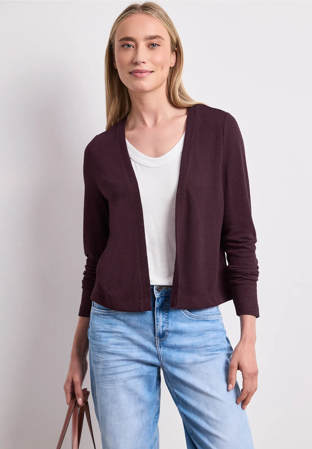Street One Strick Cardigan Nette - Rustic Rouge