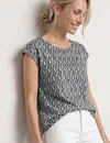 Street One Shirt Burn-Out Look - Clay Sand
