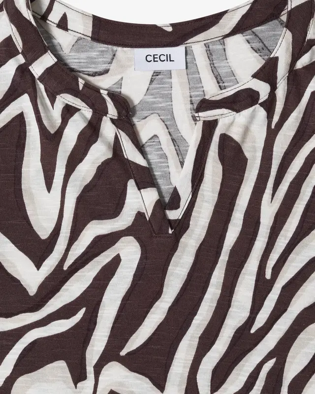 Cecil Shirt mit Print - Brown Cacao