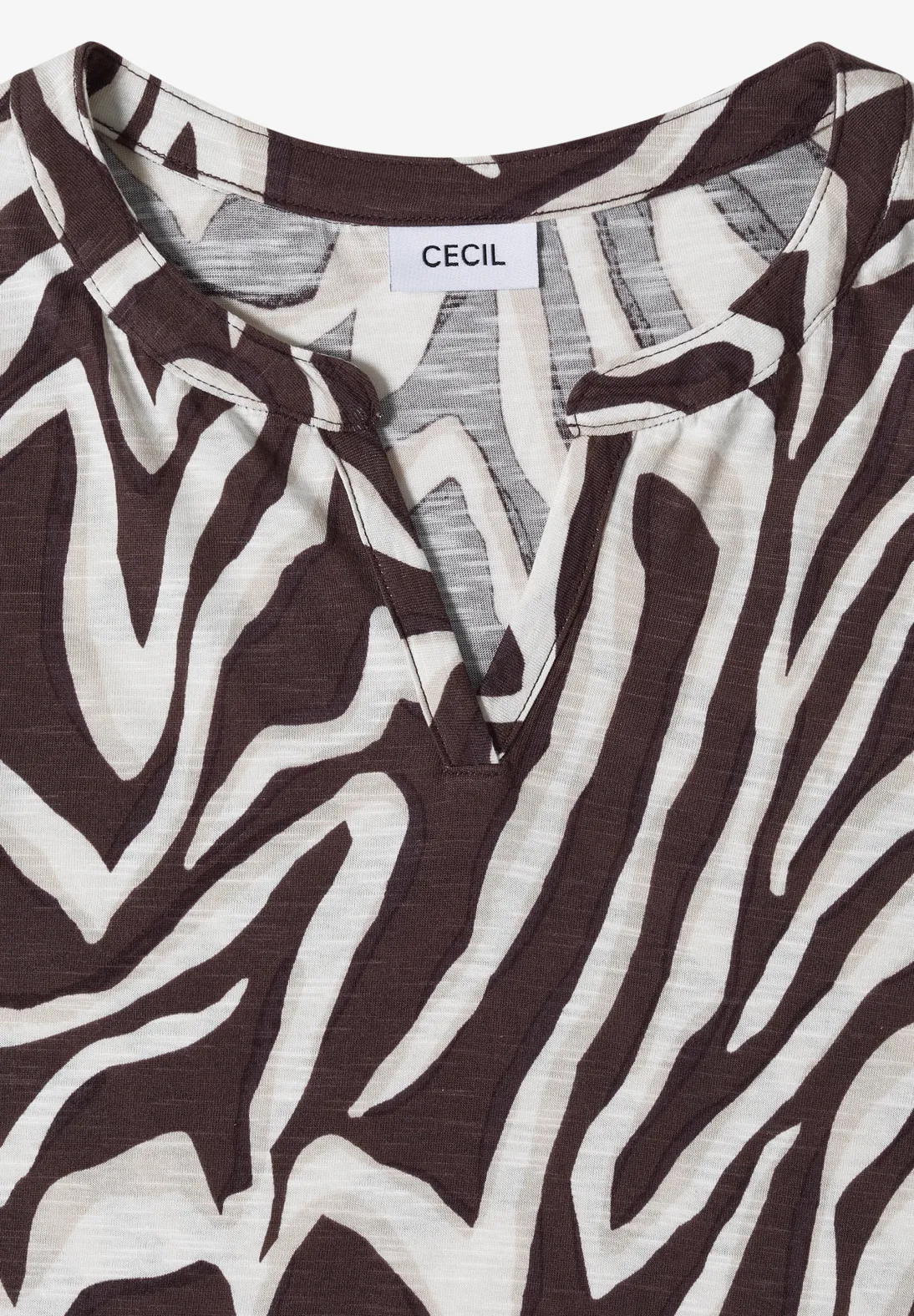 Cecil Shirt with Print - Brown Cacao