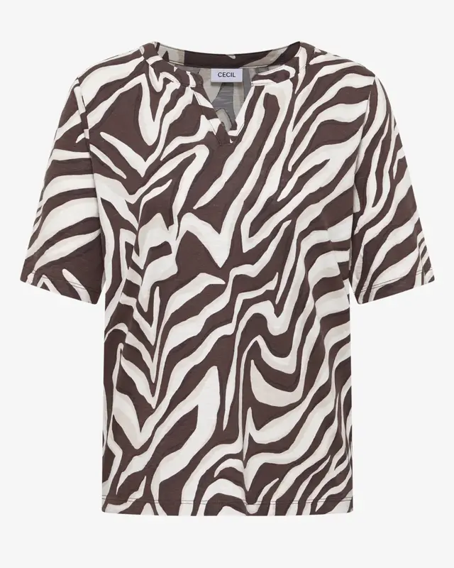 Cecil Shirt mit Print - Brown Cacao