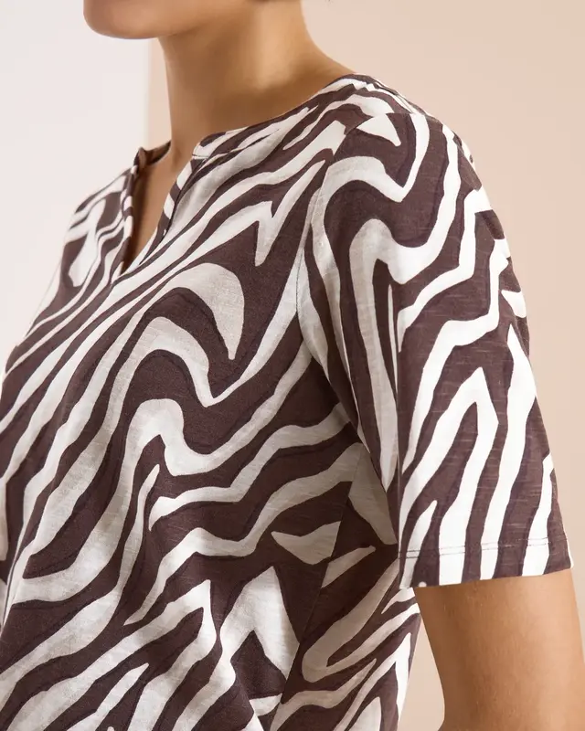 Cecil Shirt mit Print - Brown Cacao
