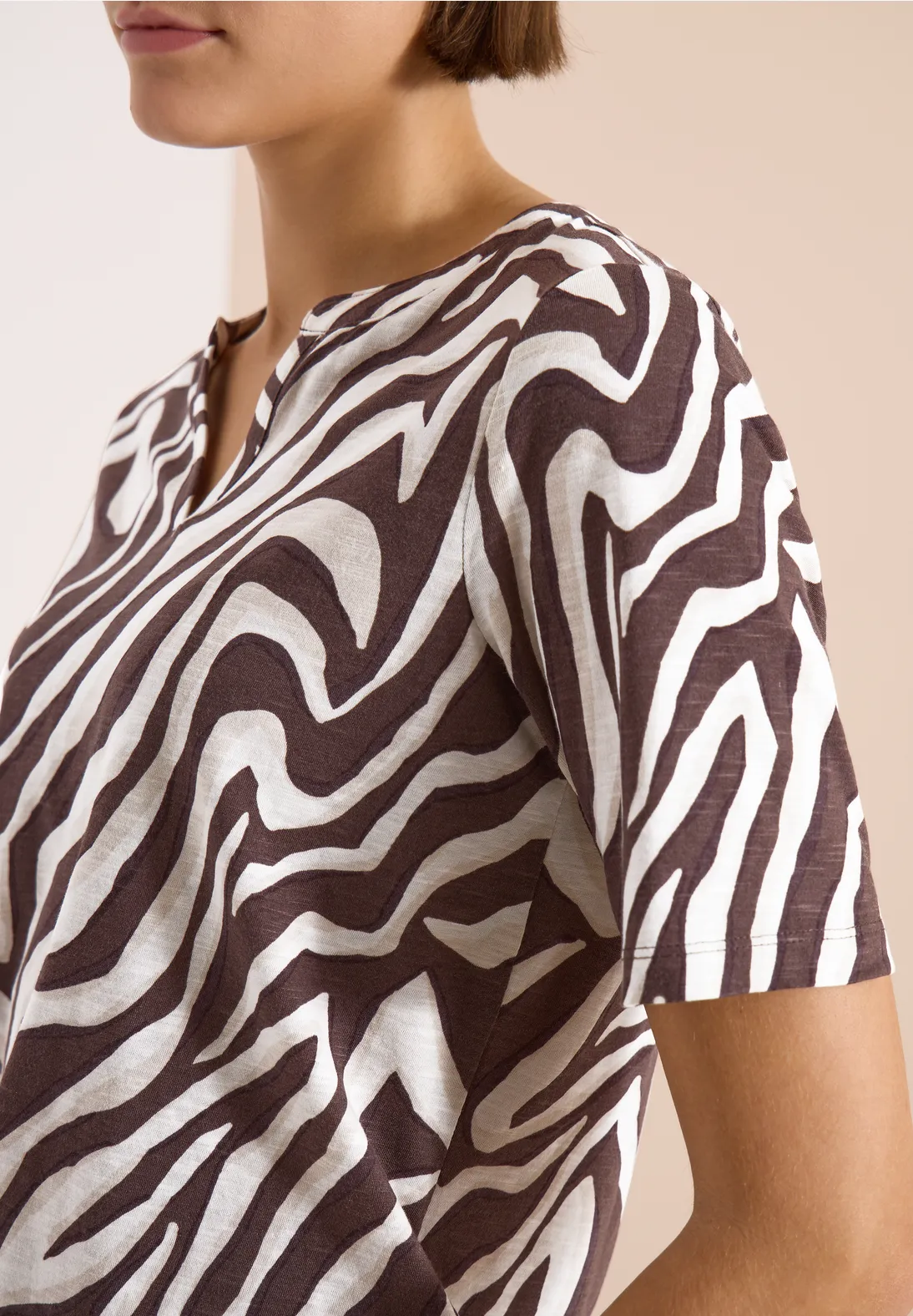 Cecil Shirt with Print - Brown Cacao