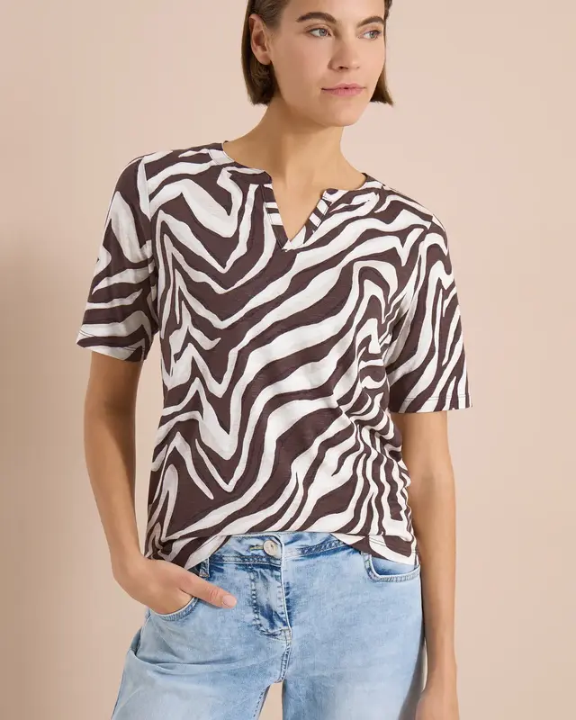 Cecil Shirt mit Print - Brown Cacao
