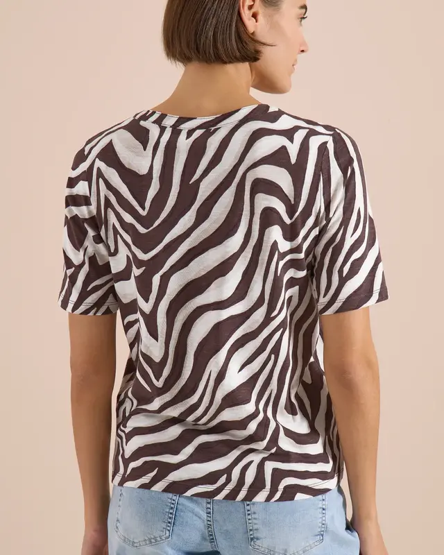 Cecil Shirt met Print - Brown Cacao