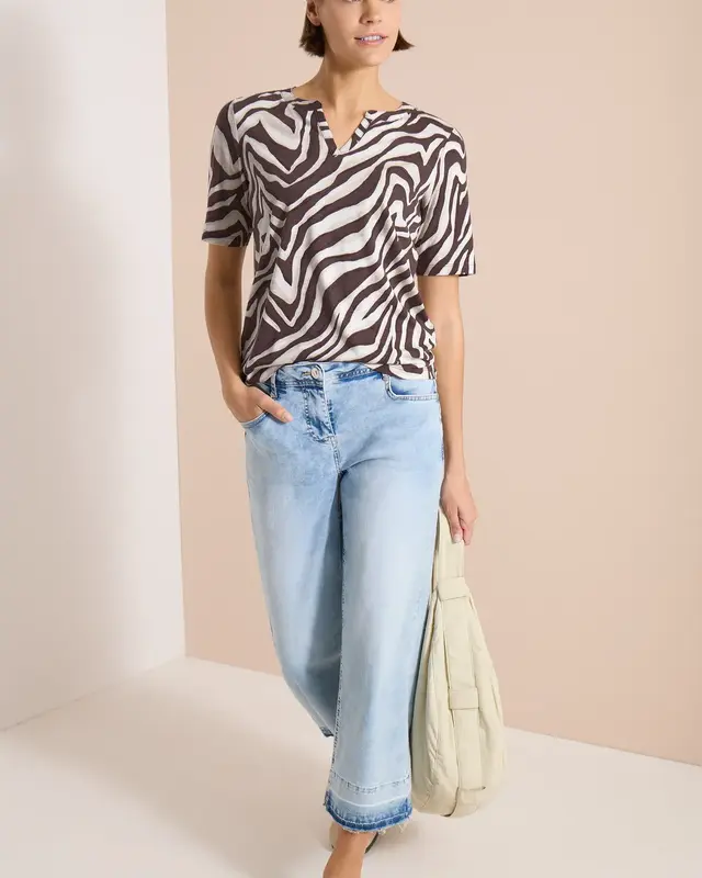 Cecil Shirt mit Print - Brown Cacao