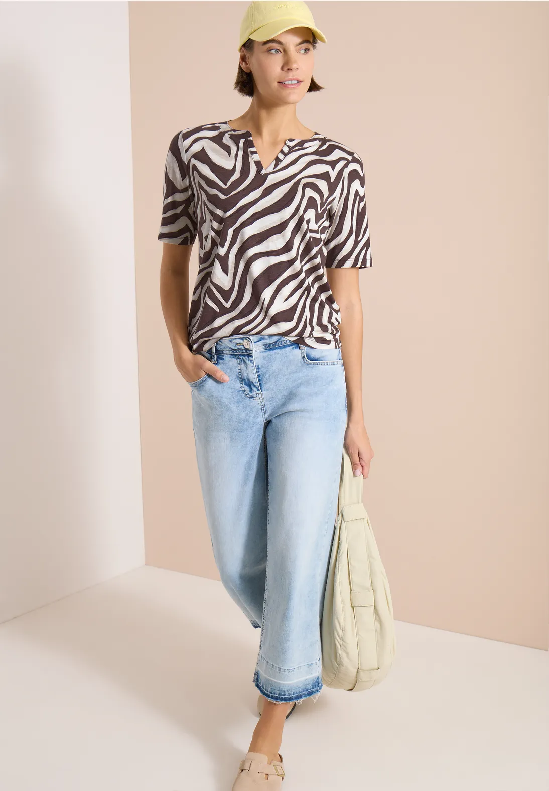 Cecil Shirt mit Print - Brown Cacao