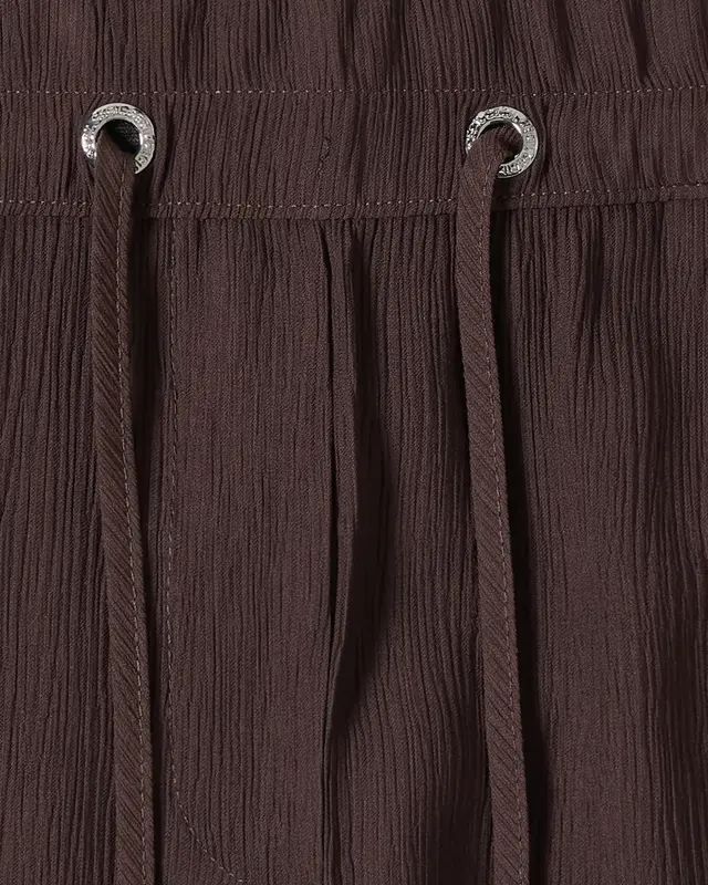 Cecil High Waist Pants - Brown Cacao