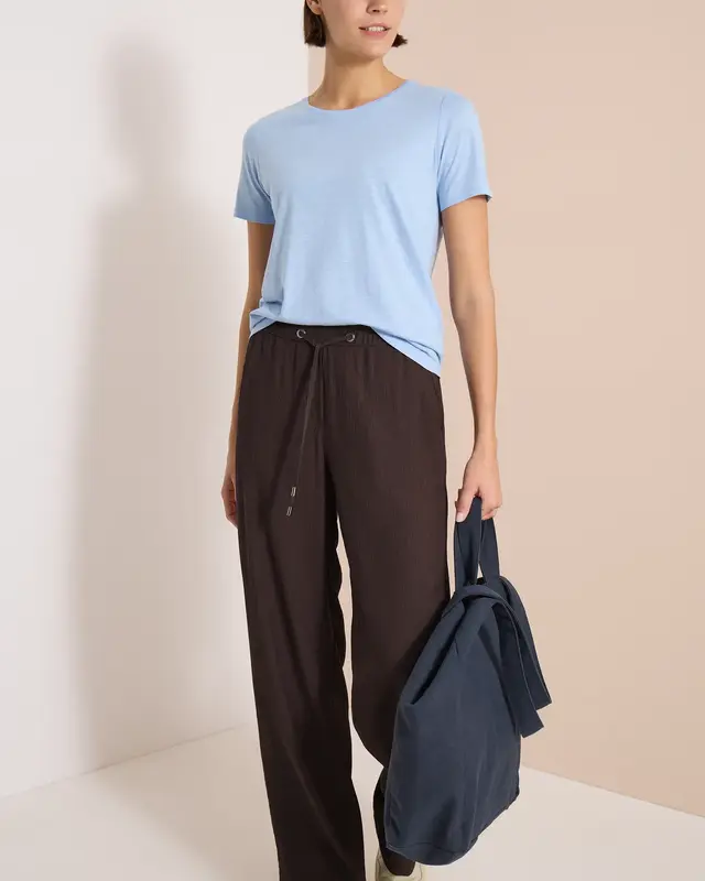 Cecil High Waist Pants - Brown Cacao
