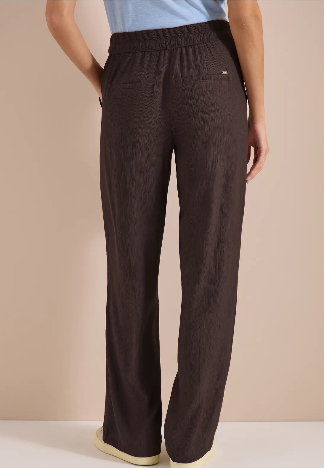 Cecil High Waist Pants - Brown Cacao