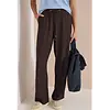 High Waist Pants - Brown Cacao