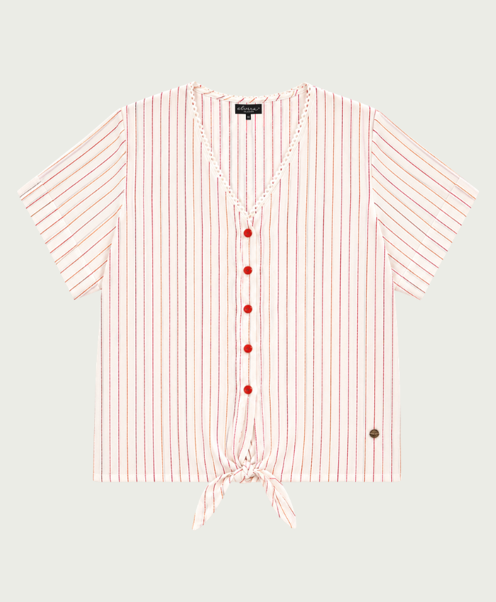 Elvira Collections Bluse Silvia - Striped Linen