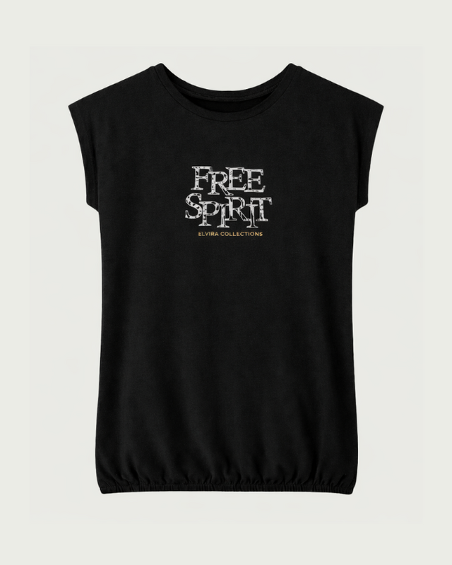 Elvira Collections T-Shirt Free Spirit - Black