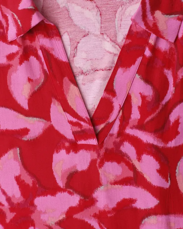 Street One Top with Print - Salsa Red