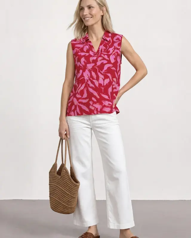 Street One Top mit Print - Salsa Red