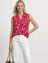 Street One Top met Print - Salsa Red