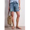 Straight Leg Denim Short - Dark Mid Blue