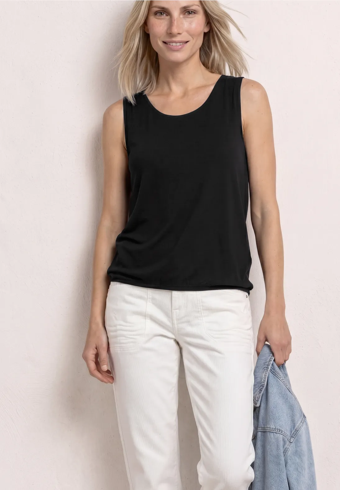 Street One Jersey Top - Black