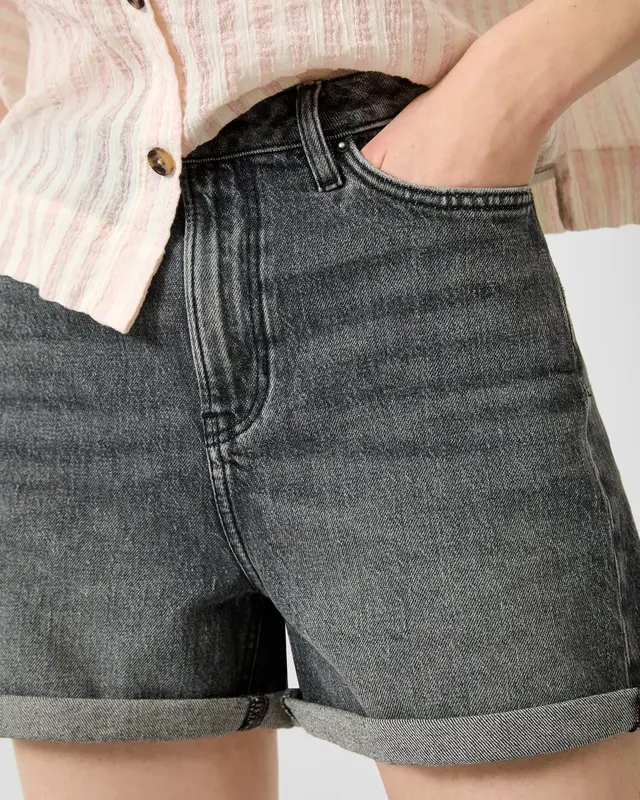 QS by S. Oliver Denim Bermuda - Grey