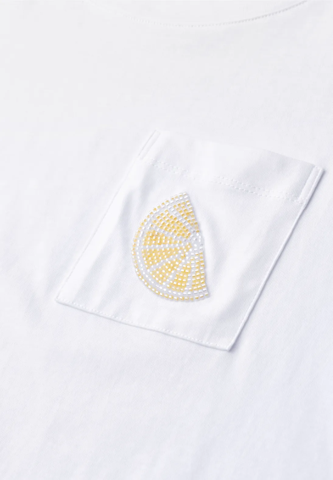 Street One Studio T-Shirt met Pareldetail - White