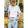 T-Shirt with Pearl Detail - White
