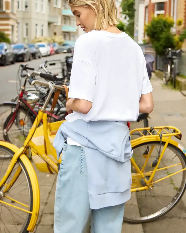Street One Studio T-Shirt mit Perlendetail - White