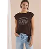 Shirt mit Knotendetail - Brown Cacao