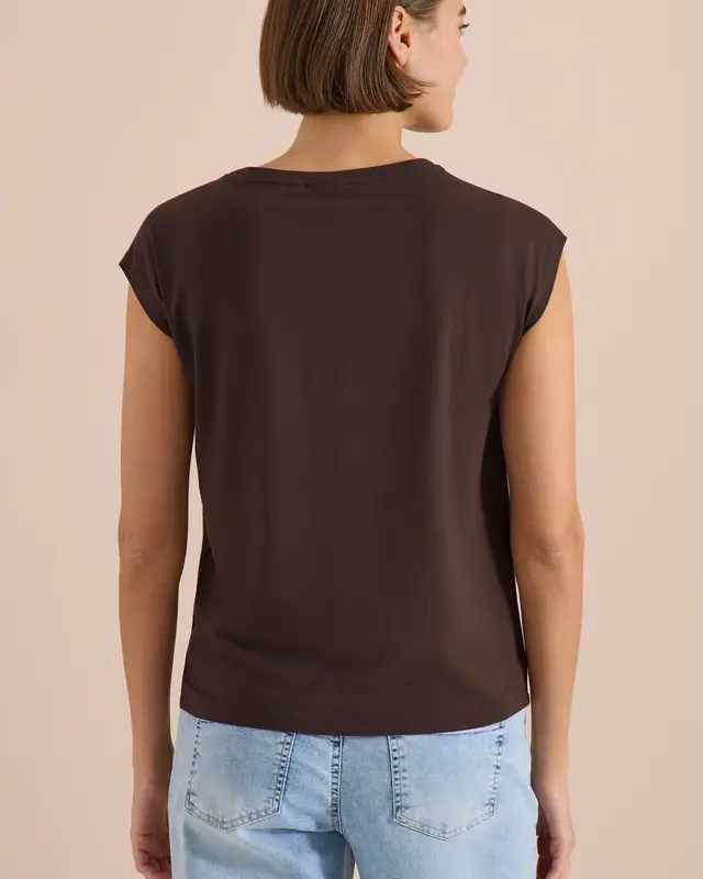 Cecil Shirt with Knotdetail - Brown Cacao