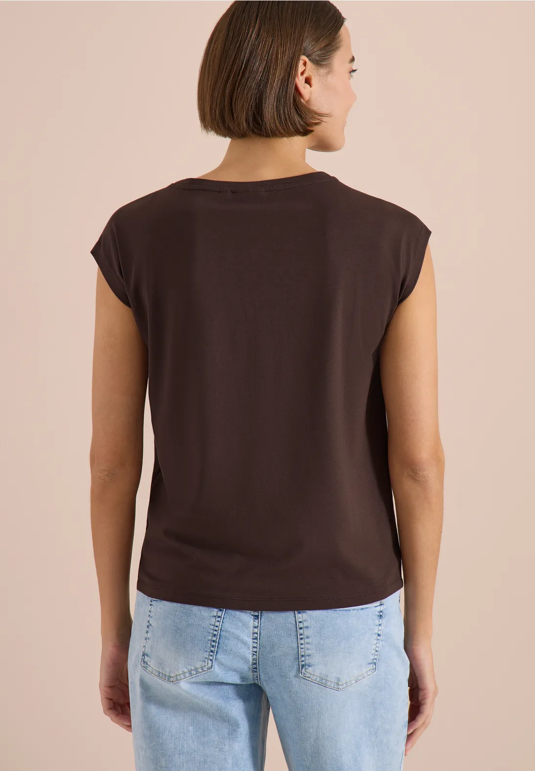 Cecil Shirt met Knoopdetail - Brown Cacao
