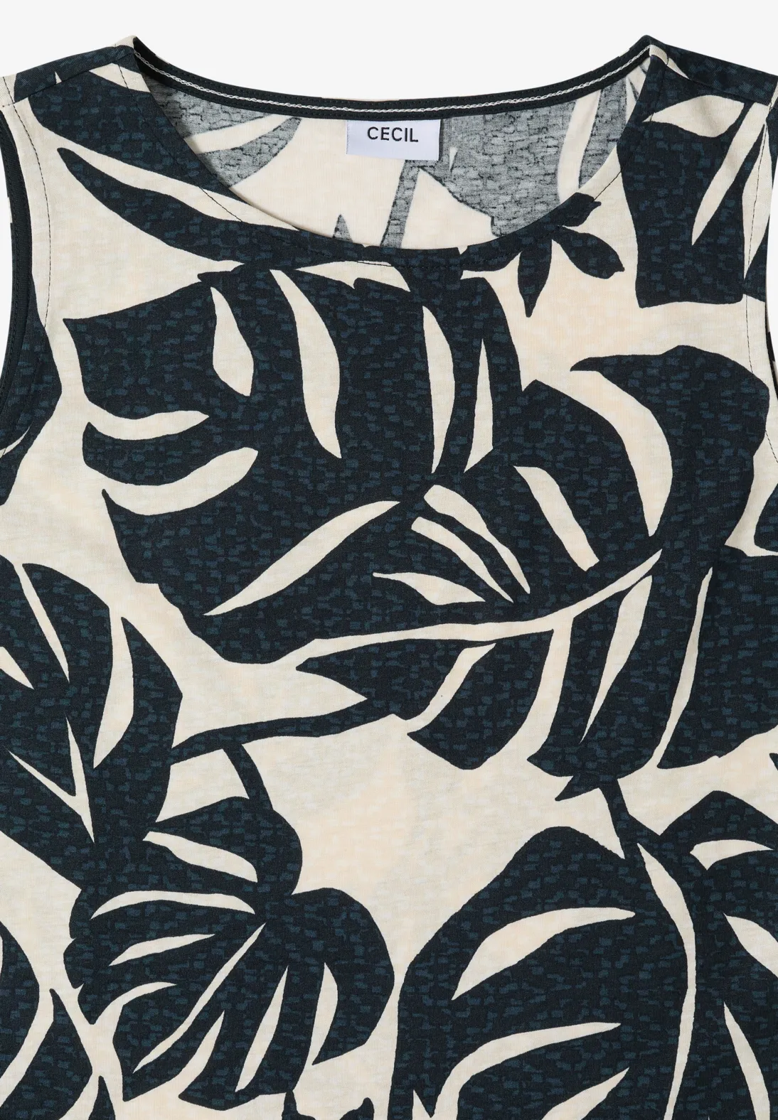 Cecil Top with Leafprint - Palm Breeze Green