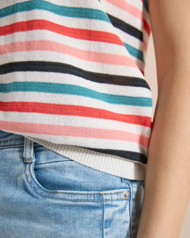 Cecil Striped Jumper - Raw Sand Beige