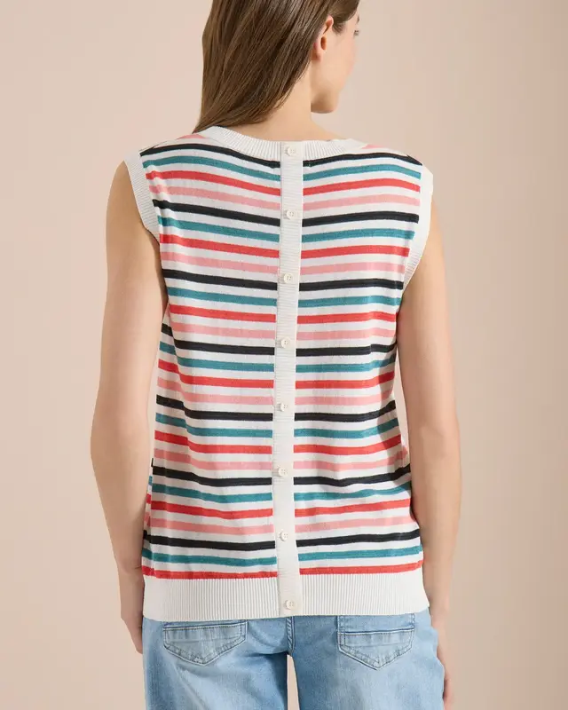 Cecil Trui met Strepen - Raw Sand Beige