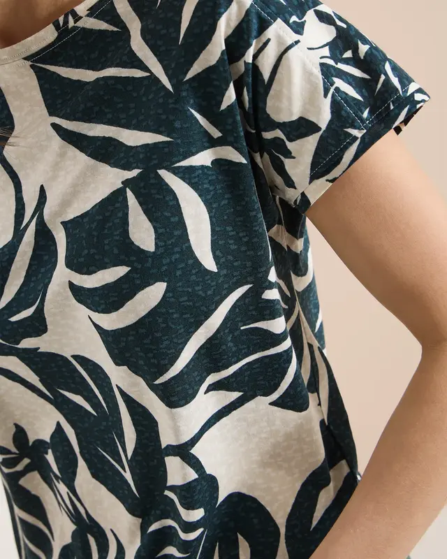 Cecil Shirt with Print - Palm Breeze Green