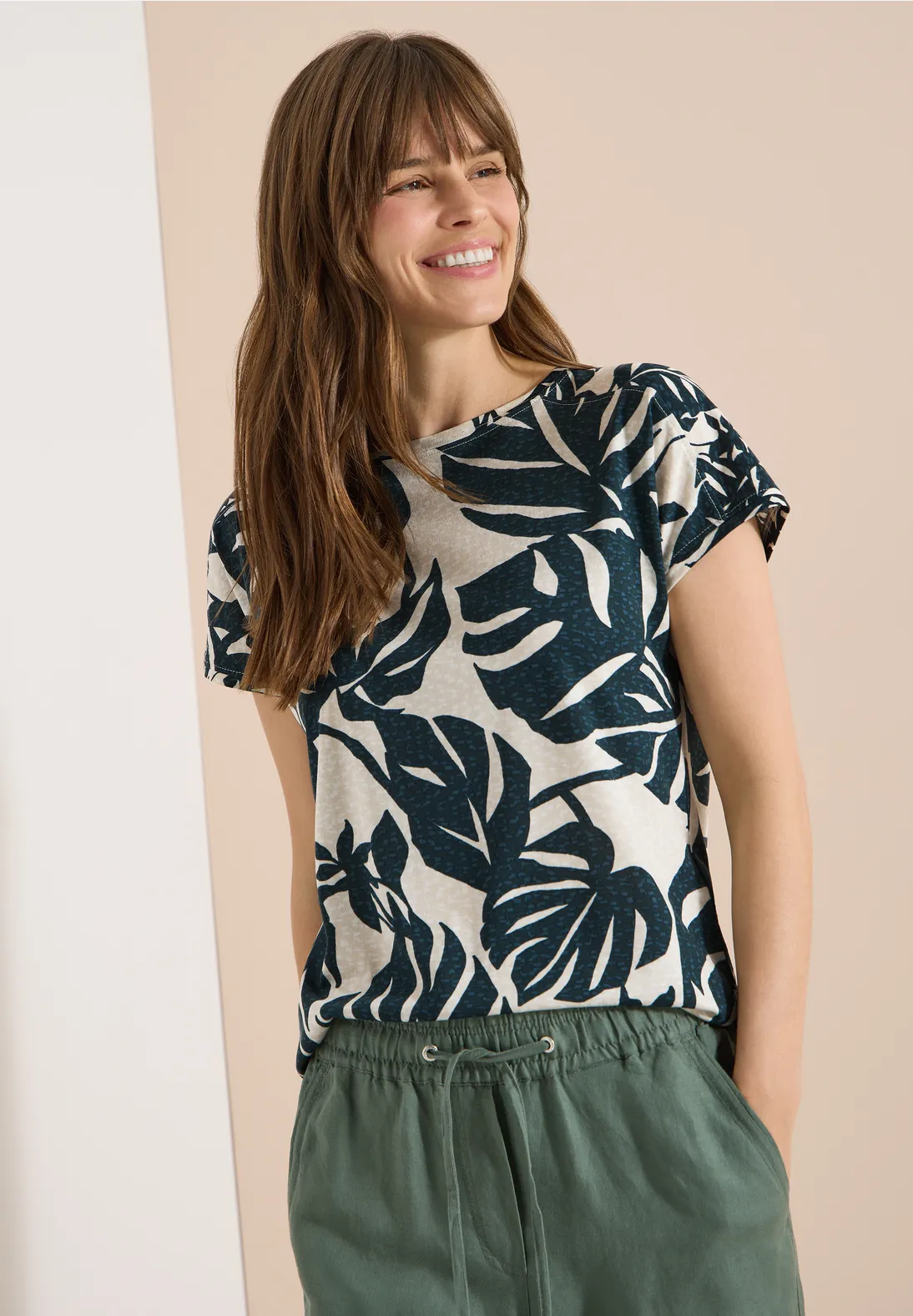 Cecil Shirt with Print - Palm Breeze Green