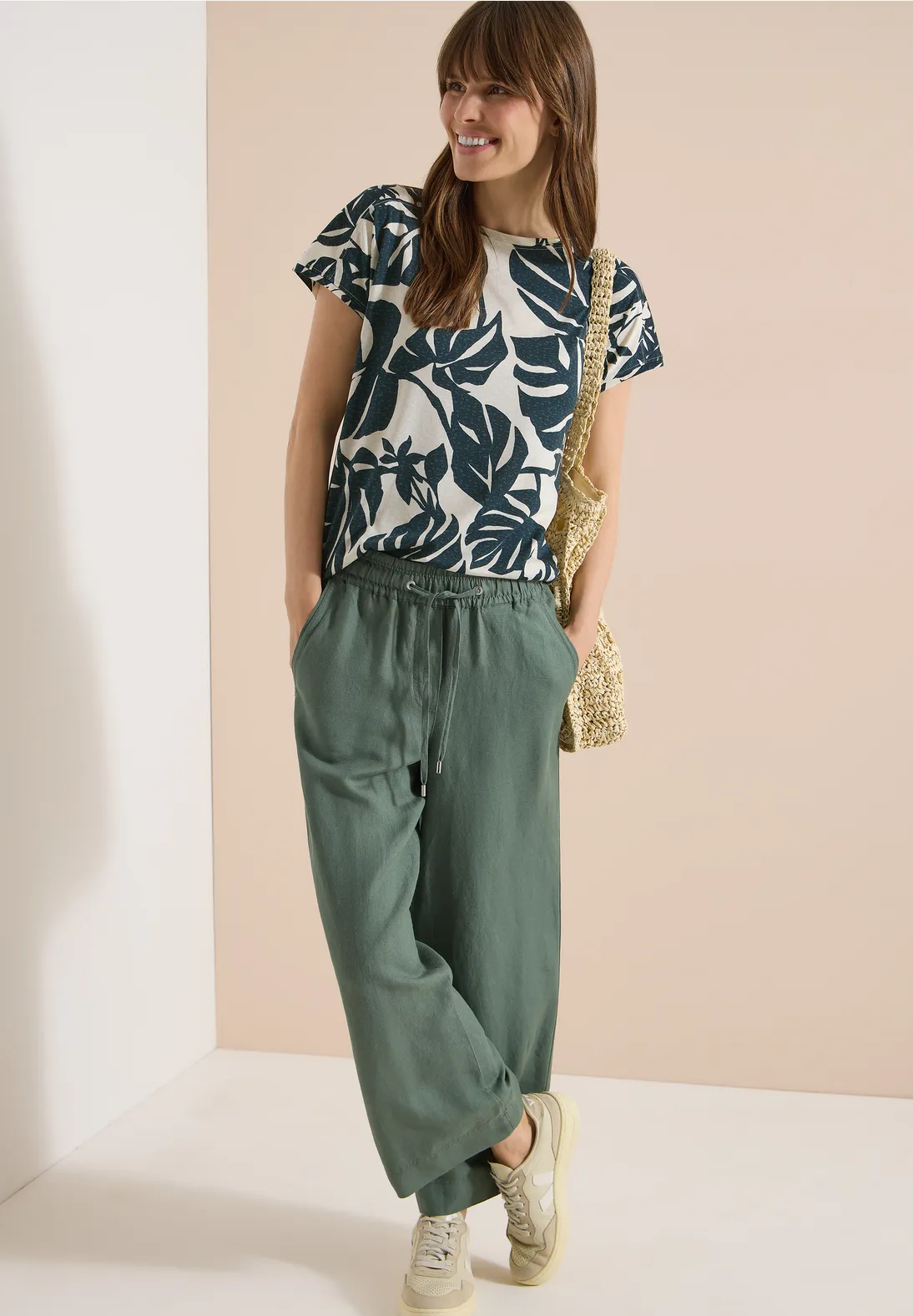 Cecil Shirt with Print - Palm Breeze Green