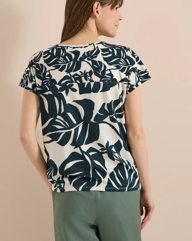 Cecil Shirt with Print - Palm Breeze Green