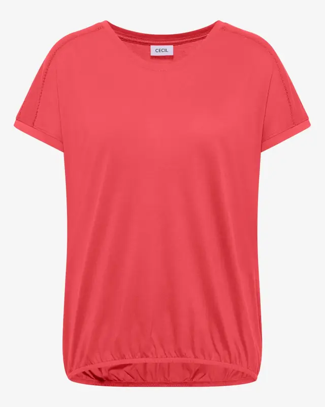 Cecil V-Neck Shirt - Coral