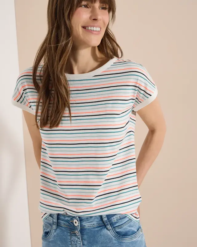 Cecil Shirt met Boothals - Vanilla White