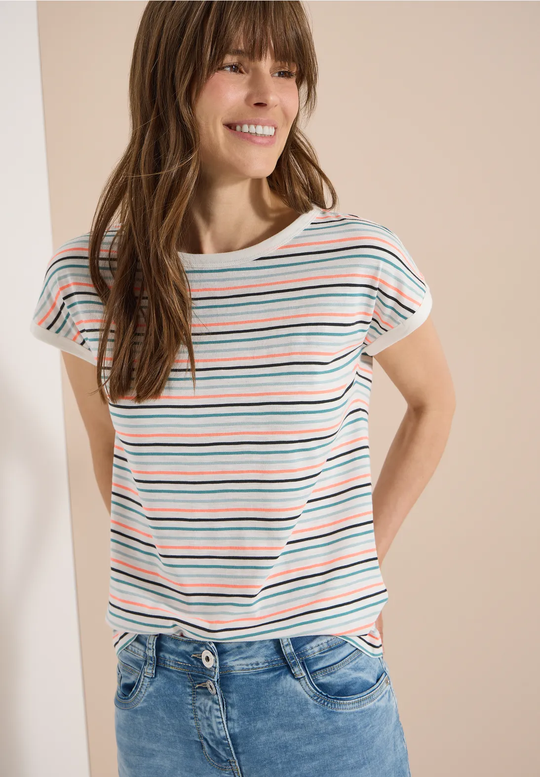 Cecil Shirt mit U-Boot - Vanilla White