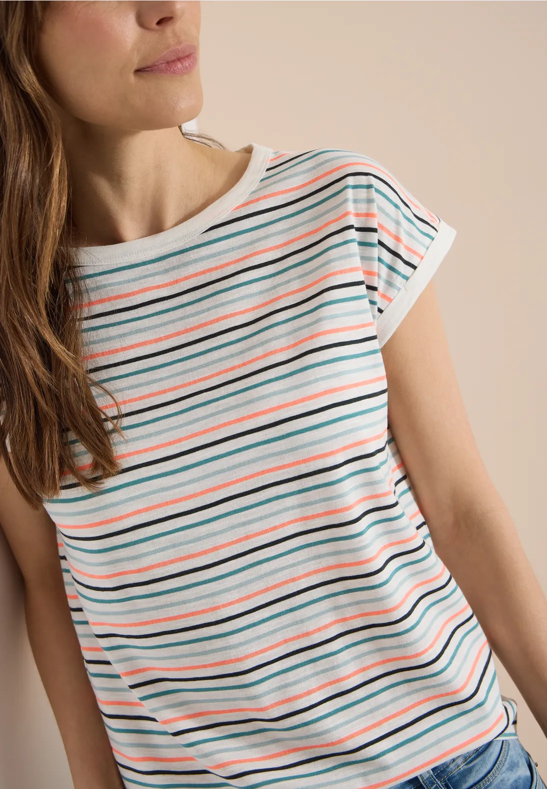 Cecil Shirt mit U-Boot - Vanilla White