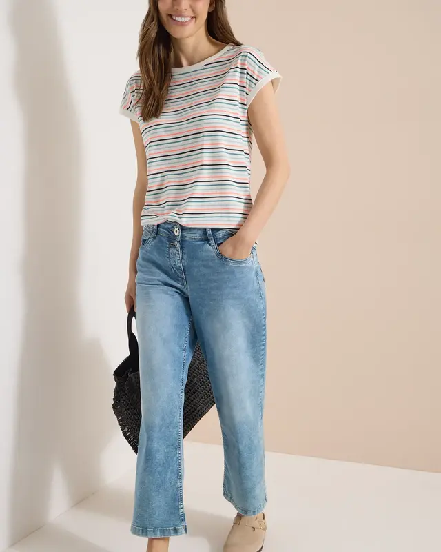 Cecil Shirt met Boothals - Vanilla White